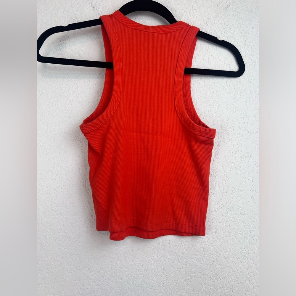 Maeve Red Ribbed Tank Top - Picture 3 of 7